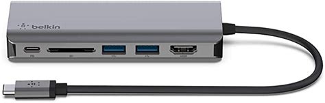Belkin USB C Hub, 6-in-1?MultiPort?Adapter Dock with 4K HDMI, USB-C 10 ...