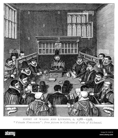 Court of Wards and Liveries, circa 1588-1589; Black and White ...