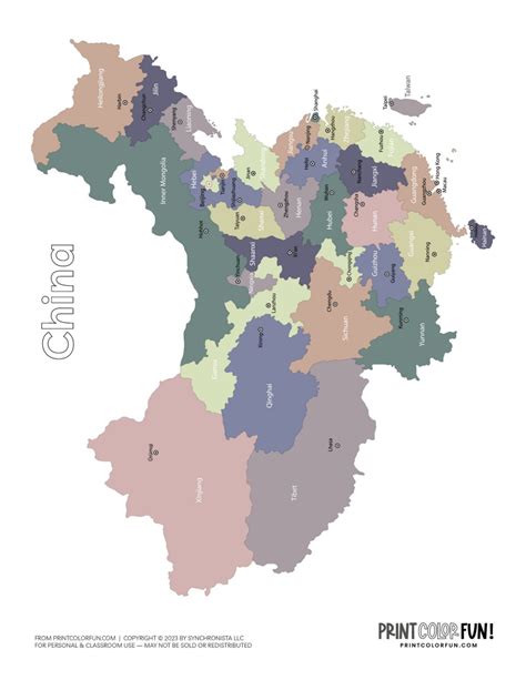 China Map Printable Single-Color 的图像结果