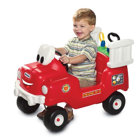 Little Tikes Spray & Rescue Fire Truck Foot to Floor Ride On - Walmart.com