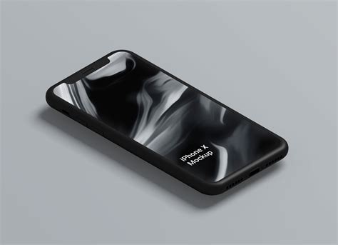 Black Clay iPhone X Mockup | Free PSD Templates