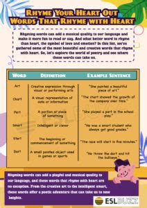 Words that Rhyme with Heart to Rhyme Your Heart Out - ESLBUZZ