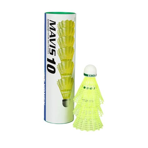 Yonex Mavis 10 badminton Shuttlecock (Yellow) - Green Cap | sppartos