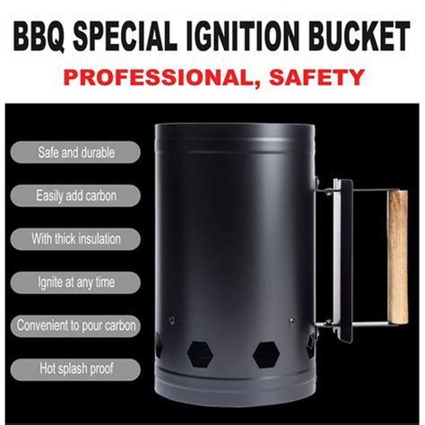 BBQ Barbecue Chimney Starter Charcoal Grill Steel ... – Grandado