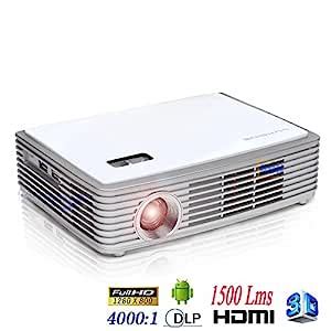 Luxcine Z3000 DLP LED Smart Projector with Active 3D USB HDMI Android 4 ...