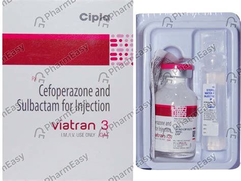 Viatran Dry Vial Of 3gm Powder For Injection: Uses, Side Effects, Price ...