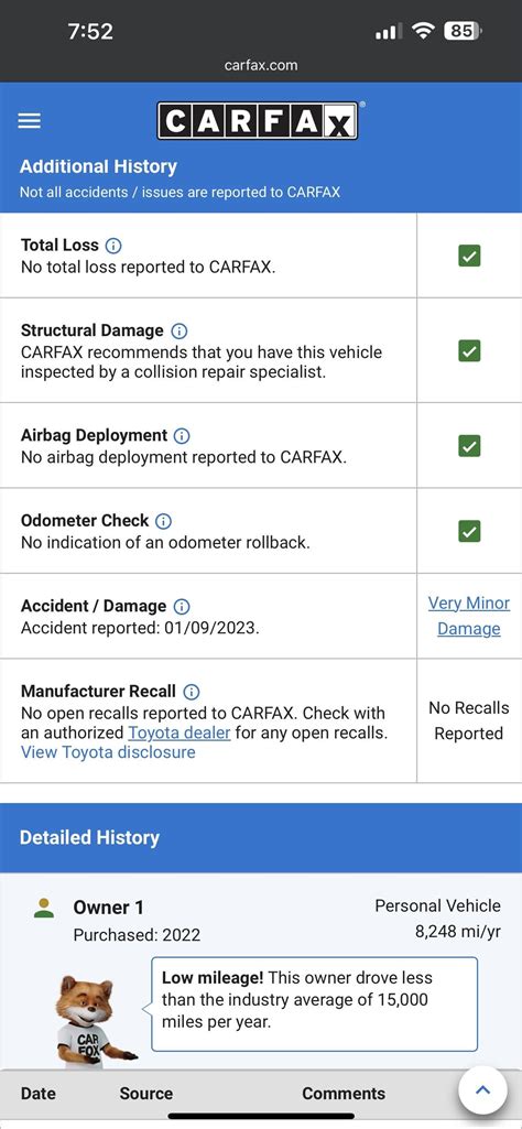 Thoughts on minor damage listed on the carfax report? : r/Camry