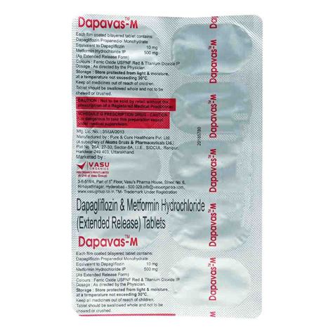 Dapavas-M Tablet 10's Price, Uses, Side Effects, Composition - Apollo ...