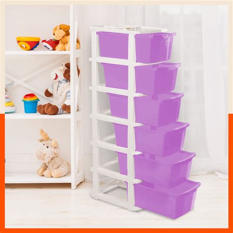 Stomo 6 Multi-Purpose Storage Organizer for Home and Office (Lavender ...