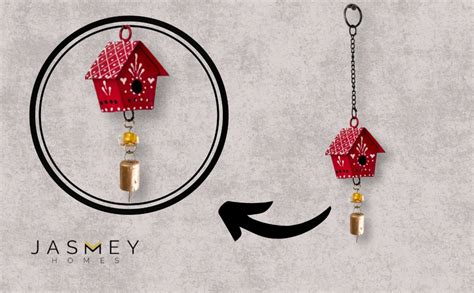 Buy JASMEY HOMES Red Little Hut (Set of -2) Hand Painted Hanging ...