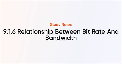Bit Rate and Bandwidth 的图像结果