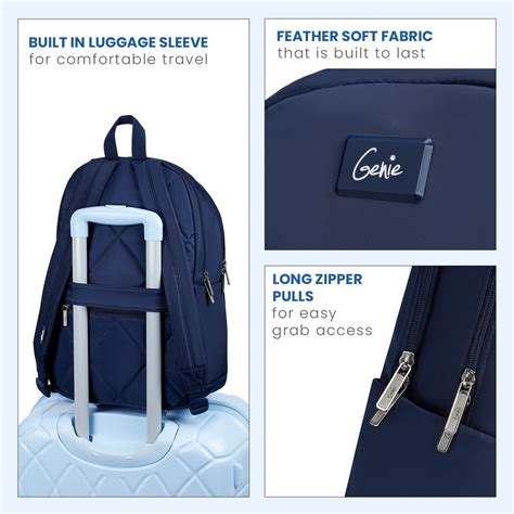 Buy Genie Tiffany 22L Navy Blue Laptop Backpack Online