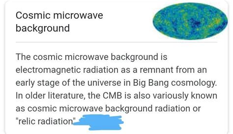 Define the cosmic microwave background radiation - Brainly.in