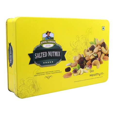 JEWEL FARMER Premium Salted Nutmix Dry Fruits Box Designer Gift Hamper ...