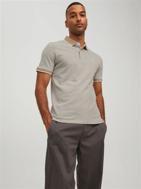 Plain Shirt collar Polo | Beige | Jack & Jones®