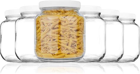 Amazon.com: Skylety 12 Pack Half Gallon Mason Jar, Wide Mouth Glass Jar ...