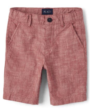 Boys Crosshatch Woven Chino Shorts - RED | The Children's Place CA