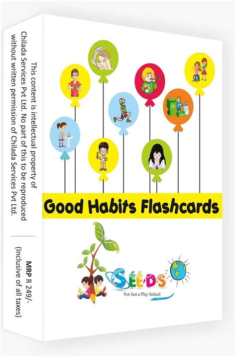 Buy Playwayshop | Good Habits Flash Cards for Kids | Action Learning ...