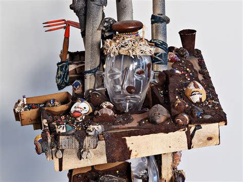 Pascale Marthine Tayou, Sauveteur (Passport vendor 1), 2011 , Crystal ...