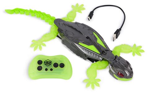 HEX BOTS Wall Crawler Gecko, Rechargeable Remote Control Robot Kids ...