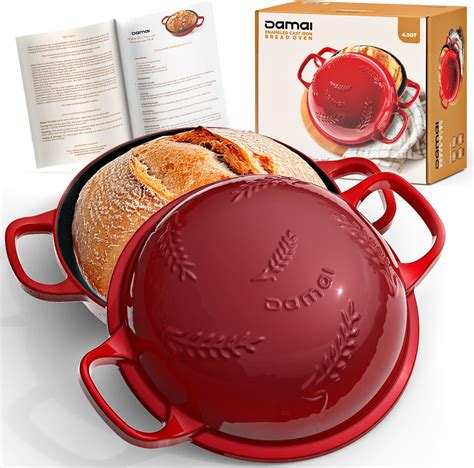 Damai Enameled Cast Iron Bread Oven with Lid, 4.5QT Dutch India | Ubuy