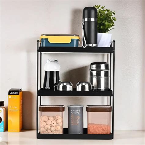 Kuber Industries Multipurpose 3-Tier Metal Racks for Kitchen Storage ...