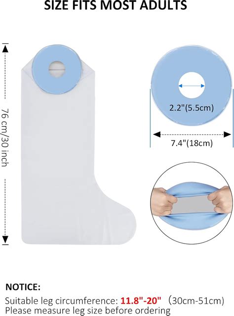 Buy Waterproof Cast Covers for Shower Leg Adult, Upgraded Full Leg ...