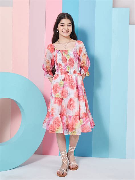 Shop Digital Chiffon Dress for Girls Online