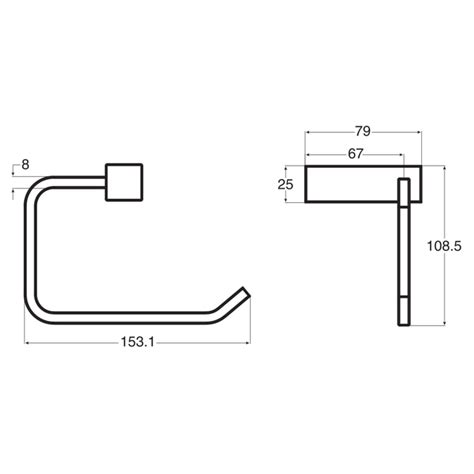 BIM objects - Free download! Mizu Bloc MK2 Toilet Roll Holder Chrome ...
