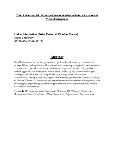 Research paper ( Neha & Khushbu ) - Title: Enhancing HR-Technical ...
