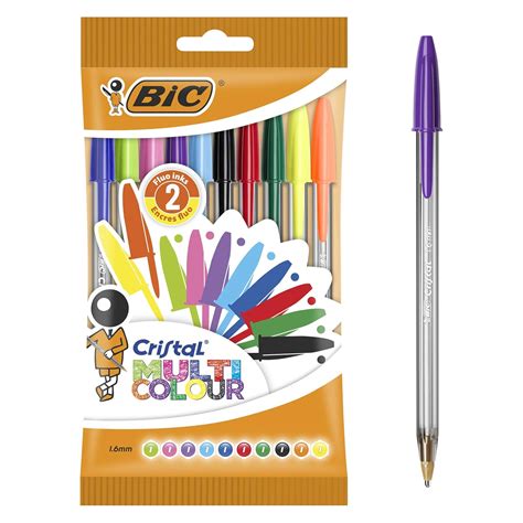 Bic Cristal Ball Pen Set - Pack of 10 (Multicolour) : Amazon.in: Office ...