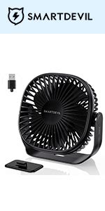 SMARTDEVIL Small USB Desk Fan,3 Speeds Portable Desktop Table Cooling ...
