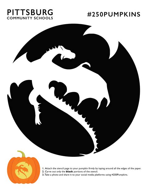 Dragon Pumpkin Stencil Free Printable | FREE Printable