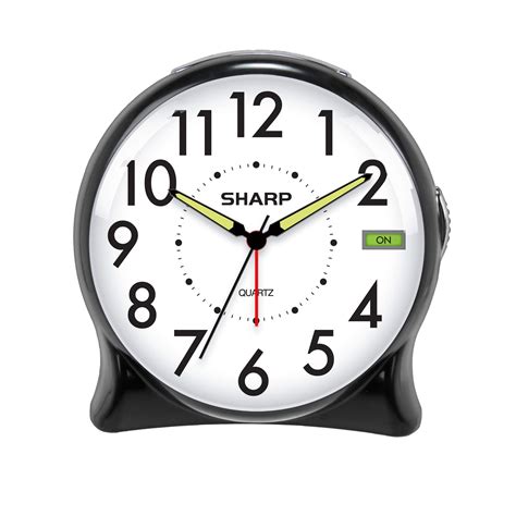 Buy Sharp SPC127A Quartz Analog Alarm Clock (Black/White) Online at ...