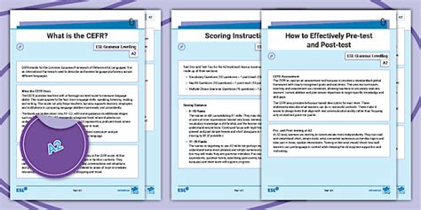 ESL Grammar Levelling Tests Guidance [A2]