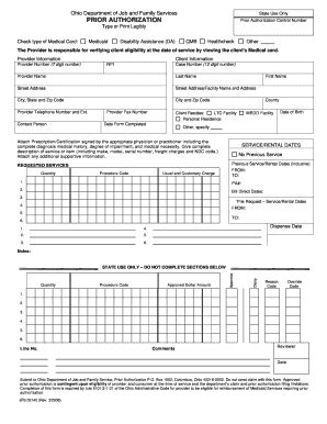 Ohio Department Of Job And Family Services Medication Prior ...
