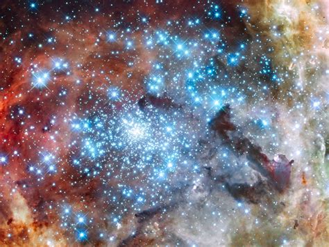 Real Blue Star In Space