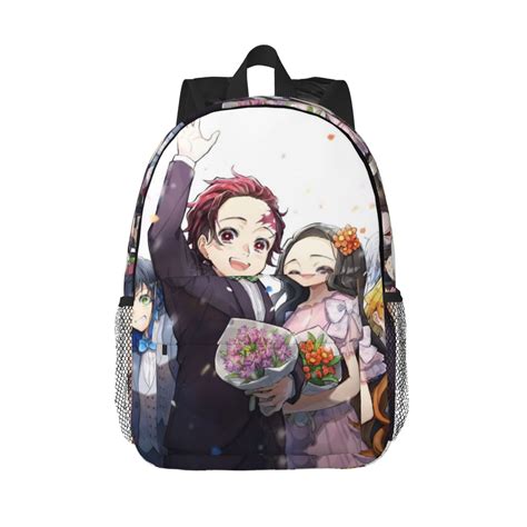 Demon Slayer Backpac Large Capacity Laptop Bags Lightweight Work Travel ...