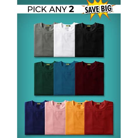 Buy Plain T-shirt of Combo of 2 Tees at just Rs.699