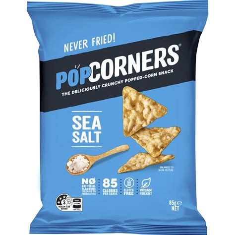 Popcorners Sea Salt Popped Corn Snacks 85g | Woolworths