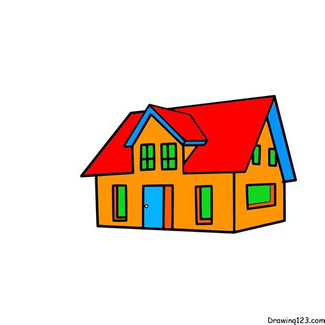 Image result for Step by Step Drawing Houses