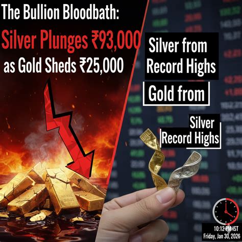 The Bullion Bloodbath: Silver Plunges ₹93,000 as Gold Sheds ₹25,000 ...