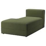 JÄTTEBO chaise longue module, left, Samsala dark yellow-green - IKEA