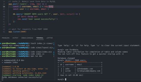 How to Use a Form with MySQL JS 的图像结果