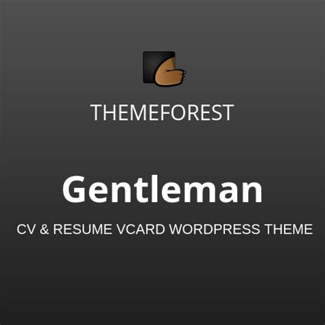 gentleman v1 4 3 cv resume vcard wordpress theme