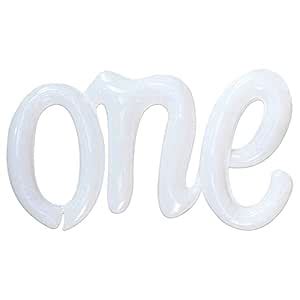 KatchOn, White One Balloon for First Birthday - 20 Inch | Script 1 ...