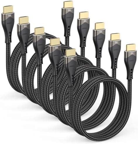 DIOOEER 10K 8K HDMI Cable 3.3FT 5-Pack, HDMI 2.1 Cable 48Gbps Ultra ...