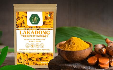 HYGEIA Lakadong Turmeric Powder, 200g, 8-12% Curcumin, Organic Wild ...