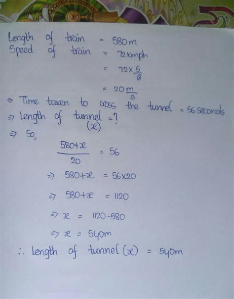 580m long train running at a speed of 72 km/hr takes 56 secs to cross a ...