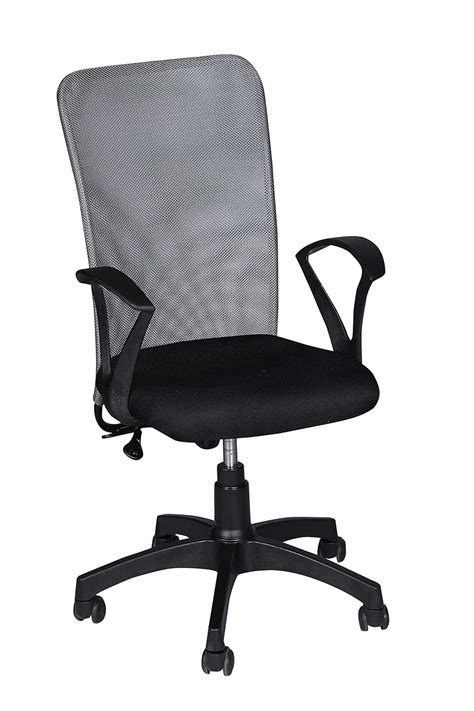 EMOLIFE® Pluto Medium Mesh Back Lumber Support Ergonomic Office Chair ...